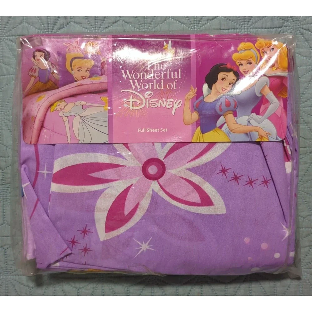 Disney Princess Vintage Dance & Romance Full Sheet Set NIP Cinderella & Friends